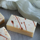 Unscented artisan soap inspired by ripple textures and metallic details
